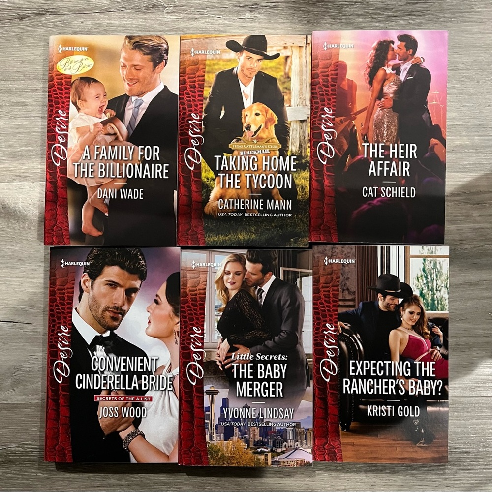 6 NWT Harlequin Desire Paperback Romance Novels